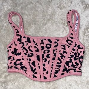 Cheetah print crop tank
